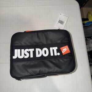 Nike Bumper Sticker Fuel Pack Lunch Box Insulated, Black/White/Orange 0267